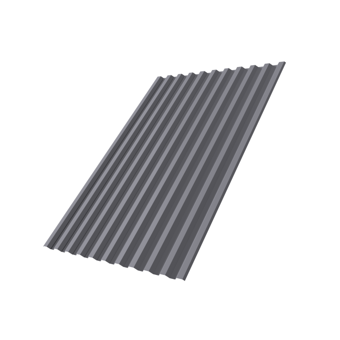 Профнастил С21R 0,5 PE с пленкой RAL 7004 сигнальный серый