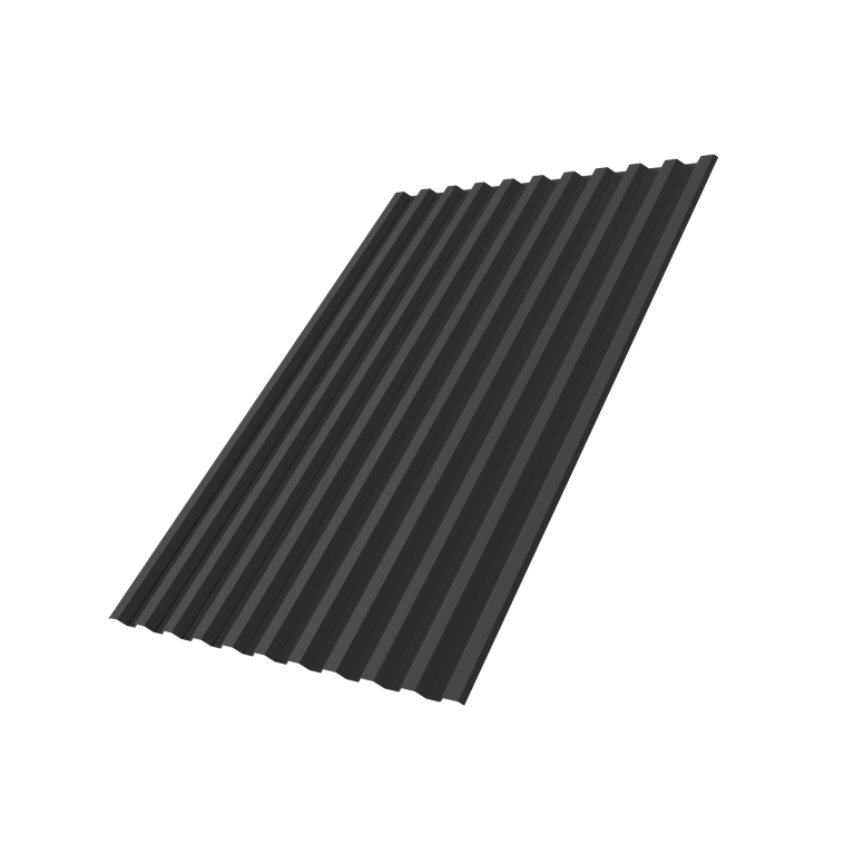 Профнастил С21R 0,5 Satin Matt TX RAL 7016 антрацитово-серый
