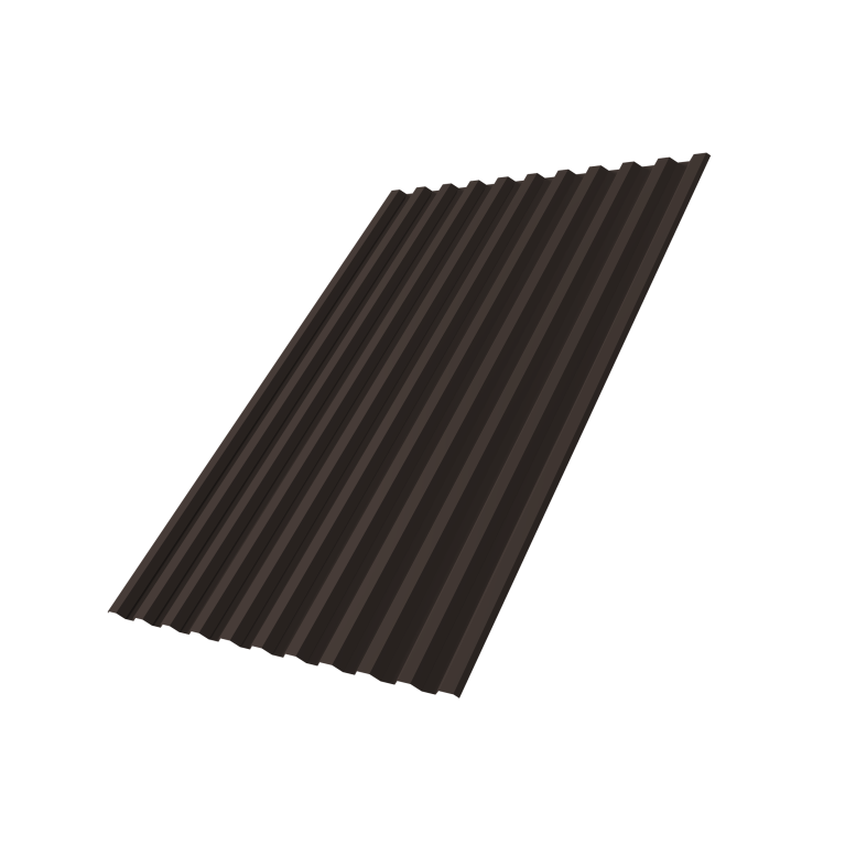 Профнастил С21R 0,5 Satin Matt TX с пленкой RAL 3005 красное вино