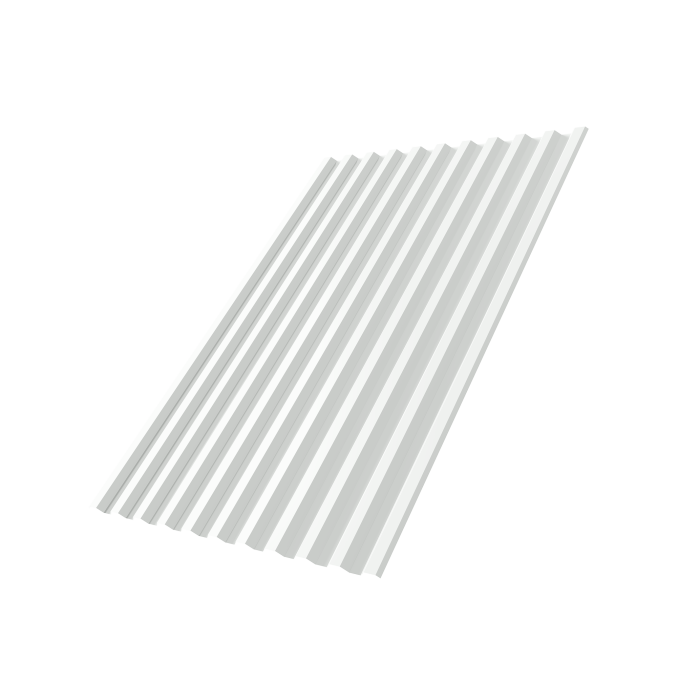 Профнастил С21R 0,5 Satin с пленкой RAL 9003 сигнальный белый