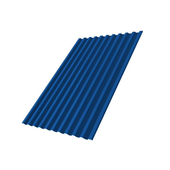 Профнастил С21R 0,7 PE с пленкой RAL 5005 сигнальный синий