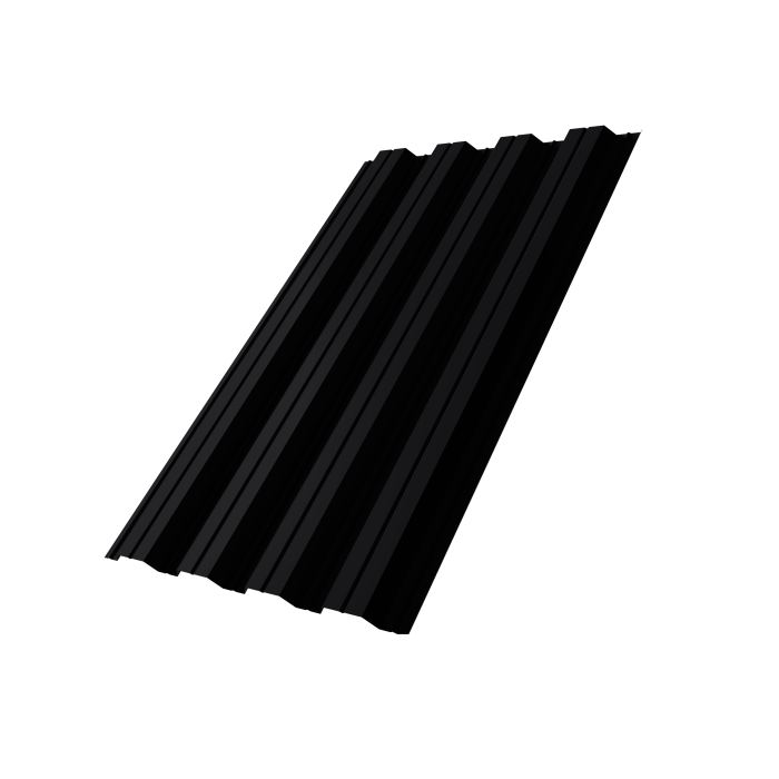 Профнастил НС44A 0,5 Satin Matt RAL 9005 черный