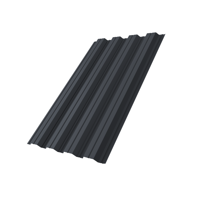 Профнастил НС44A 0,5 Satin Matt TX RAL 7024 мокрый асфальт