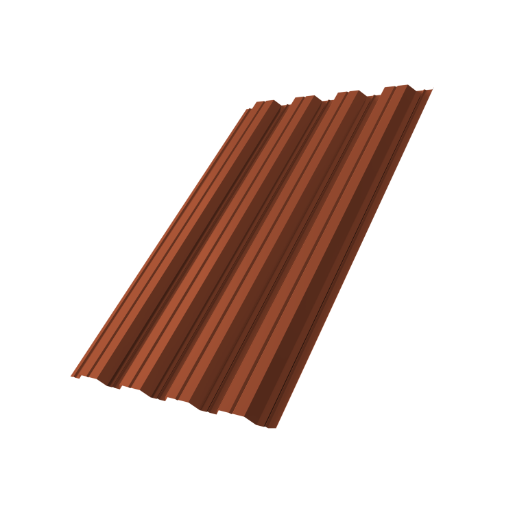 Профнастил НС44A 0,5 Satin Matt TX RAL 8004 терракота