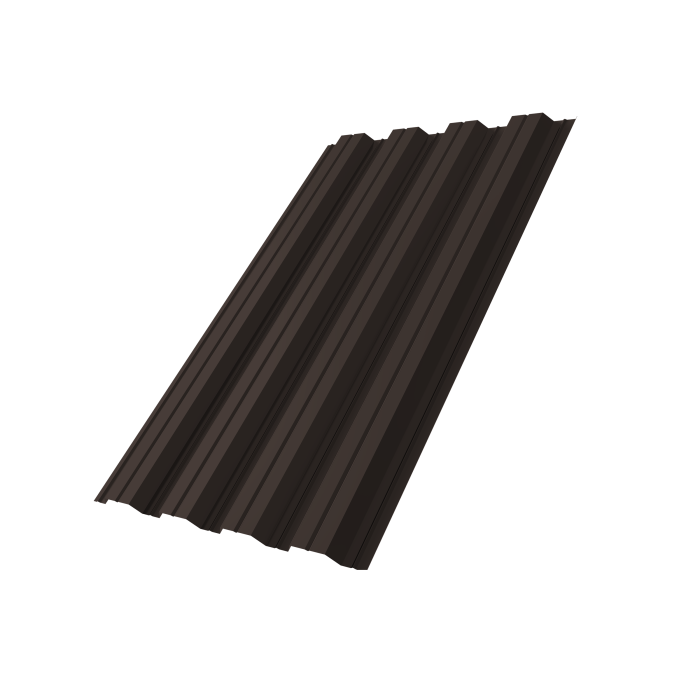 Профнастил НС44A 0,5 Satin RR 32 темно-коричневый