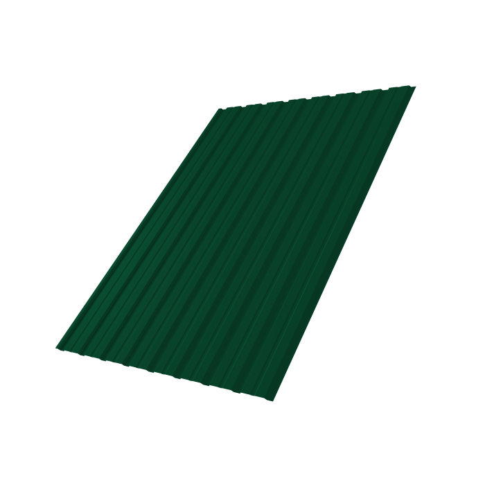 Профнастил С10B 0,5 Satin Matt RAL 6005 зеленый мох