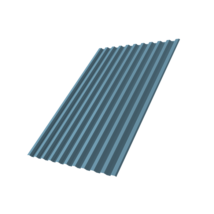 Профнастил С21R 0,45 Drap TX RAL 5024 пастельно-синий