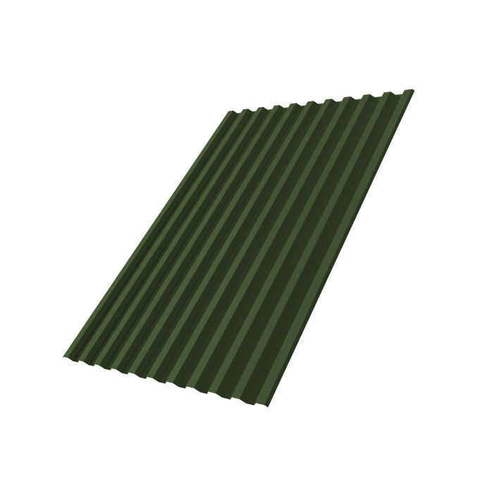 Профнастил С21R 0,5 Satin Matt TX RAL 6020 хромовая зелень