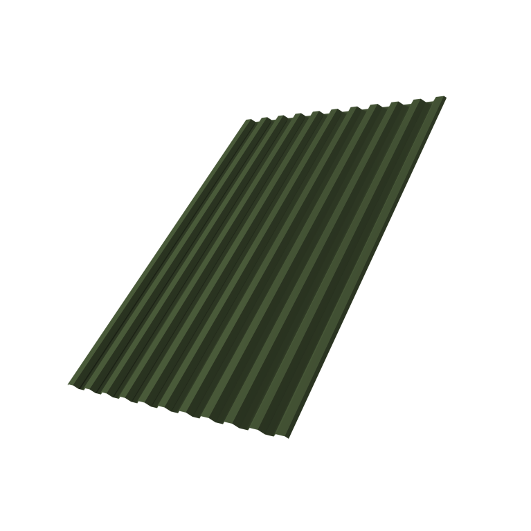 Профнастил С21R 0,5 Satin Matt TX RAL 6020 хромовая зелень