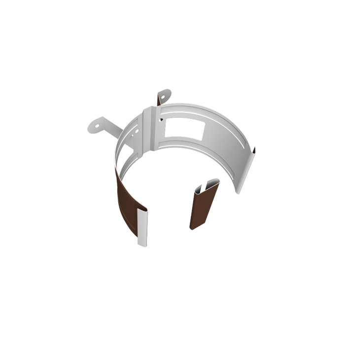 Крепление трубы круглой Ø90 на дерево Vortex Mix PE RAL 8017 шоколад