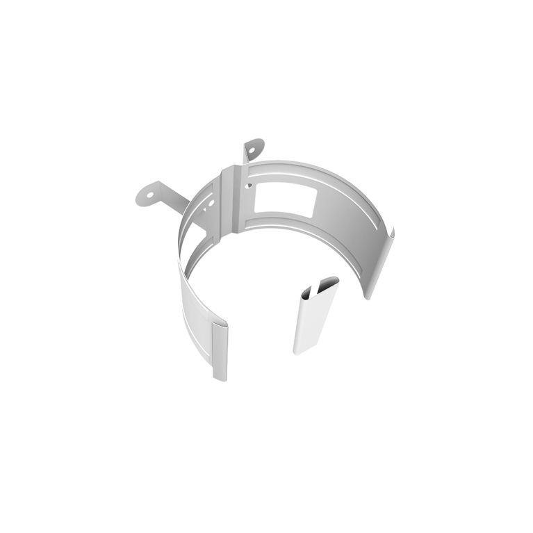 Крепление трубы круглой Ø90 на дерево Vortex Mix PE RAL 9003 сигнальный белый