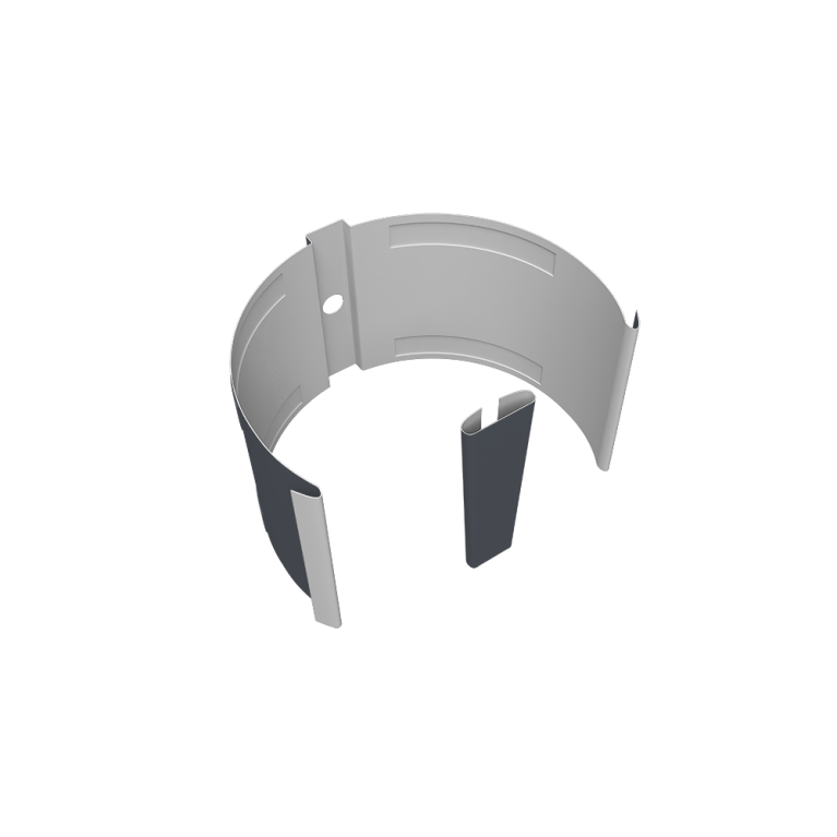 Крепление трубы круглой Ø90 на кирпич Vortex Mix PE RAL 7024 мокрый асфальт