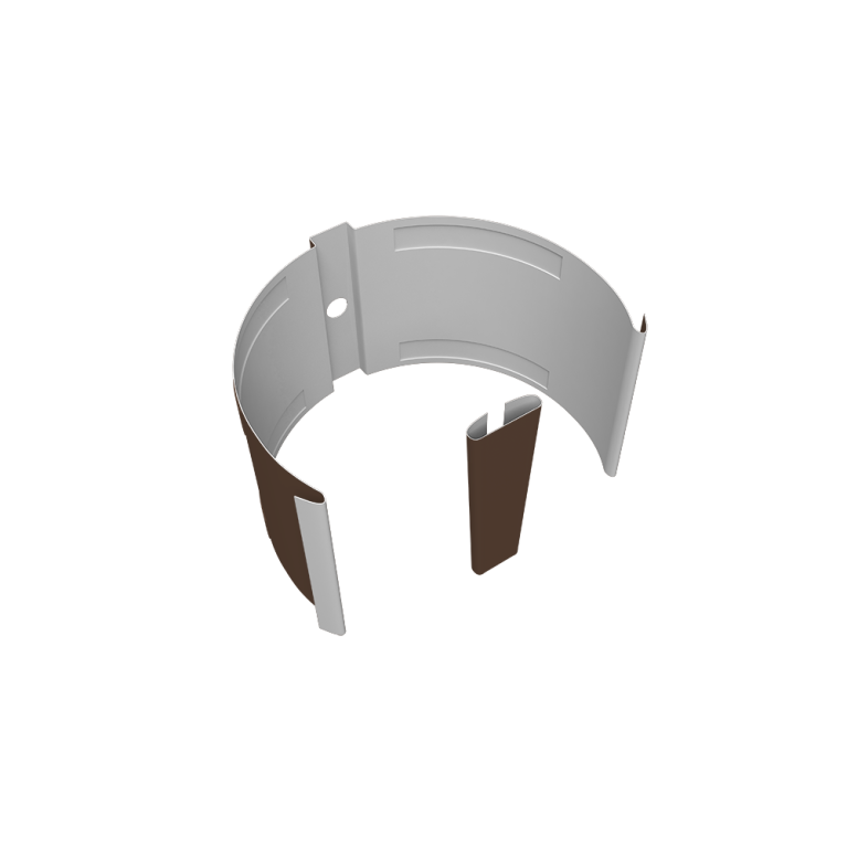 Крепление трубы круглой Ø90 на кирпич Vortex Mix PE RAL 8017 шоколад