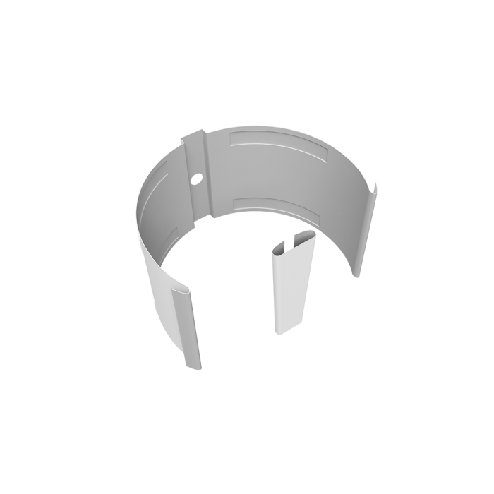 Крепление трубы круглой Ø90 на кирпич Vortex Mix PE RAL 9003 сигнальный белый