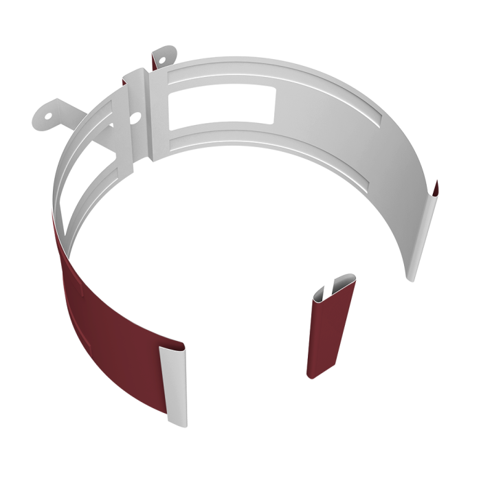 Крепление трубы круглой на дерево Vortex Project 146мм RAL 3005 красное вино