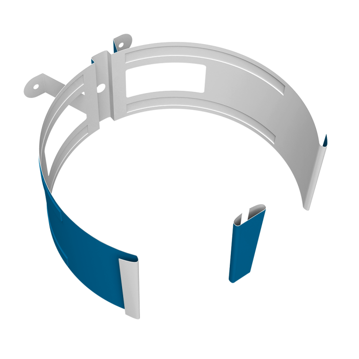 Крепление трубы круглой на дерево Vortex Project 146мм RAL 5005 сигнальный синий