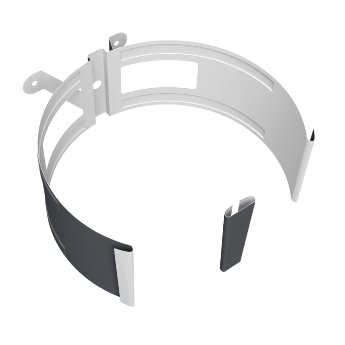 Крепление трубы круглой на дерево Vortex Project 146мм RAL 7024 мокрый асфальт