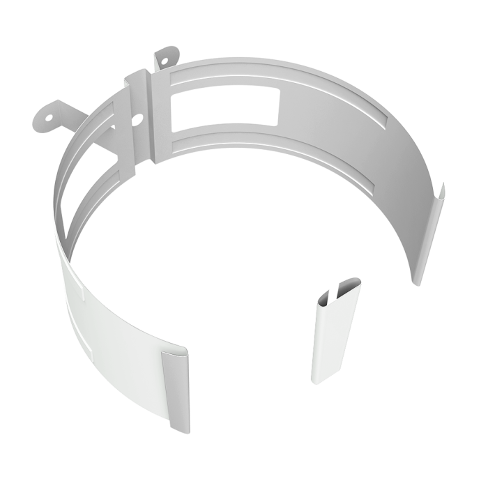 Крепление трубы круглой на дерево Vortex Project 146мм RAL 9003 сигнальный белый