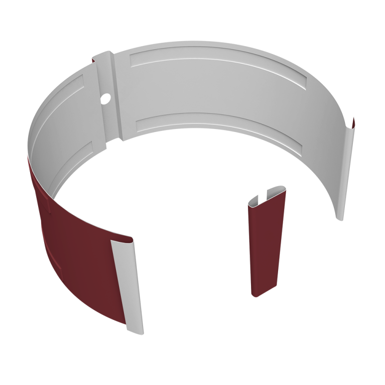 Крепление трубы круглой на кирпич Vortex Project 146мм RAL 3005 красное вино