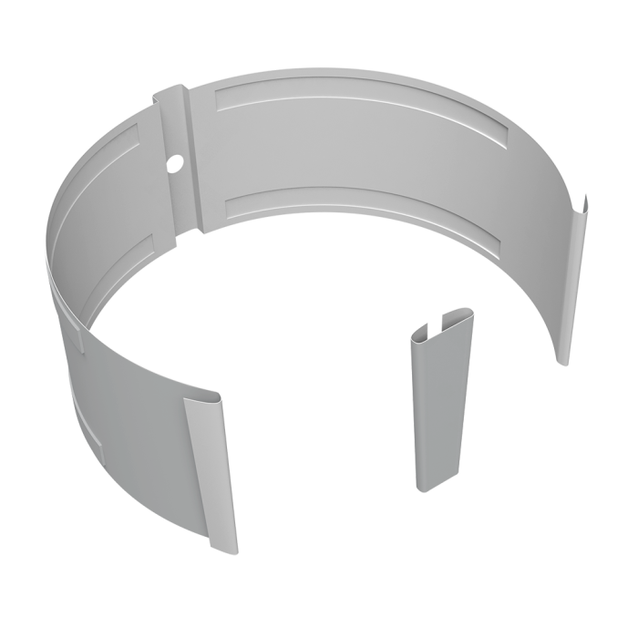 Крепление трубы круглой на кирпич Vortex Project 146мм RAL 7004 сигнальный серый