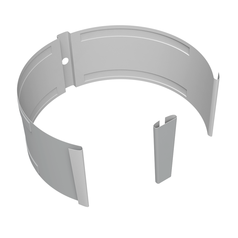 Крепление трубы круглой на кирпич Vortex Project 146мм RAL 7004 сигнальный серый