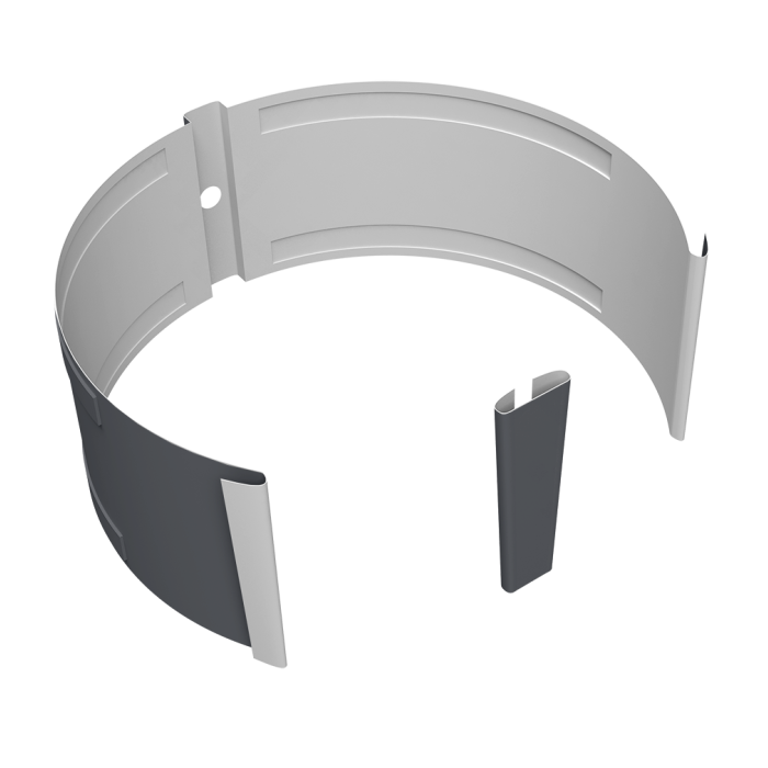 Крепление трубы круглой на кирпич Vortex Project 146мм RAL 7024 мокрый асфальт