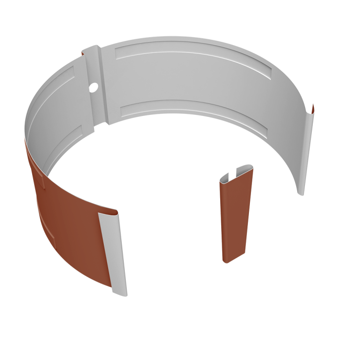 Крепление трубы круглой на кирпич Vortex Project 146мм RAL 8004 терракота