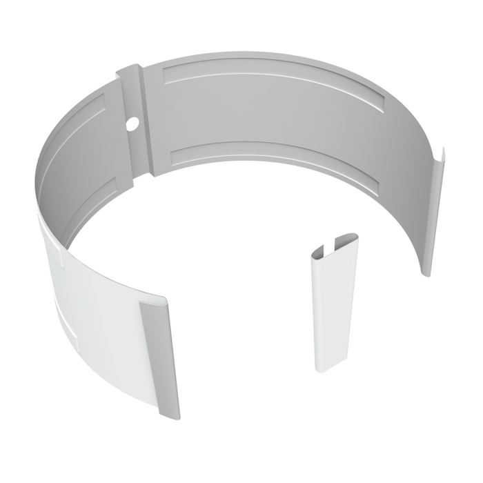 Крепление трубы круглой на кирпич Vortex Project 146мм RAL 9003 сигнальный белый