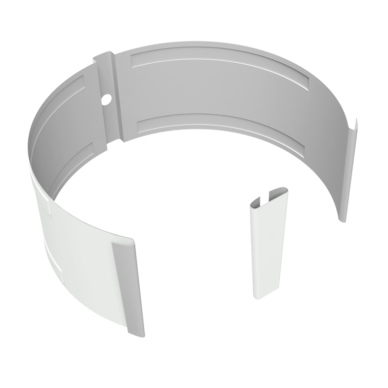 Крепление трубы круглой на кирпич Vortex Project 146мм RAL 9003 сигнальный белый