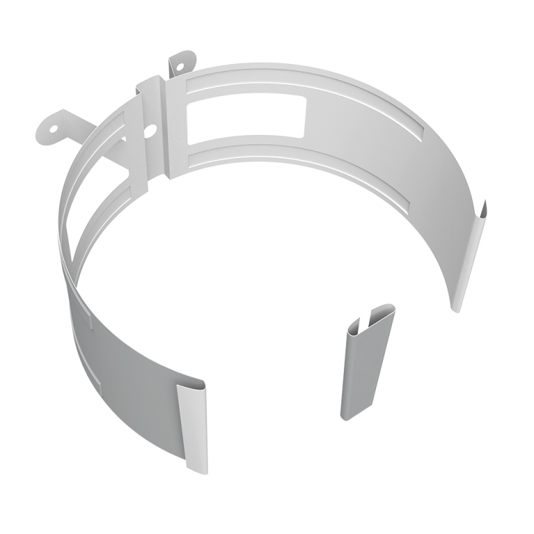 Крепление трубы круглой Vortex Project 146мм на дерево RAL 7004