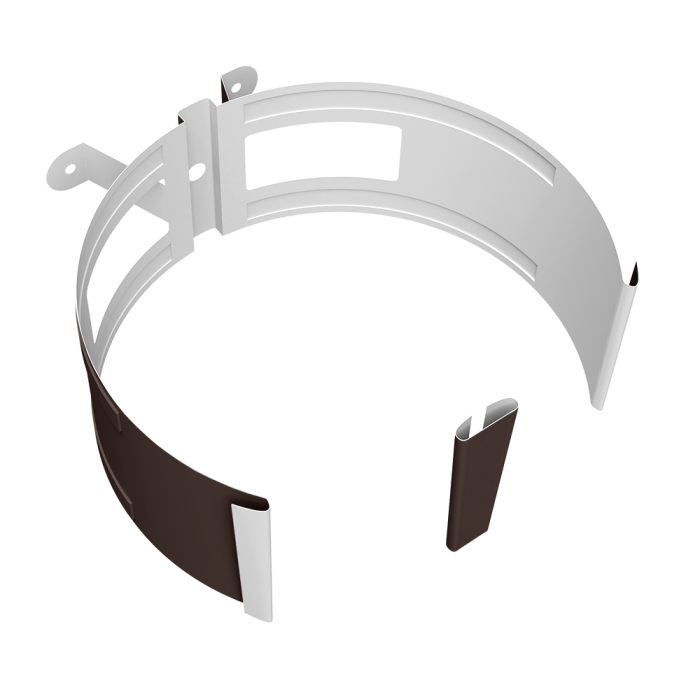 Крепление трубы круглой Vortex Project 146мм на дерево RAL 8017