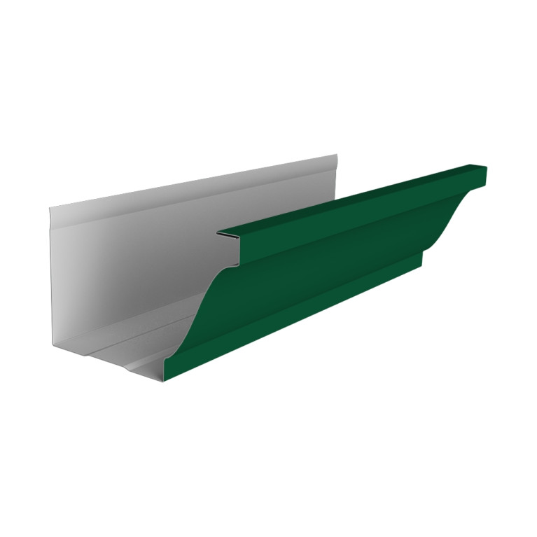 Желоб прямоугольный Vortex Lite 130мм 3м PE RAL 6005 зеленый мох