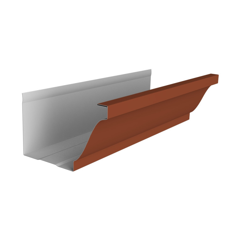 Желоб прямоугольный Vortex Lite 130мм 3м PE RAL 8004 терракота