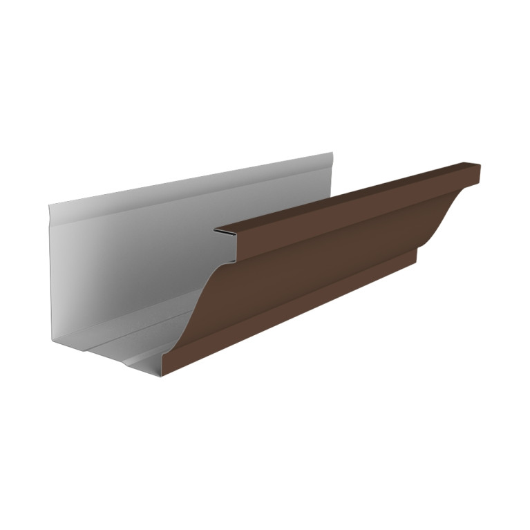 Желоб прямоугольный Vortex Lite 130мм 3м PE RAL 8017 шоколад