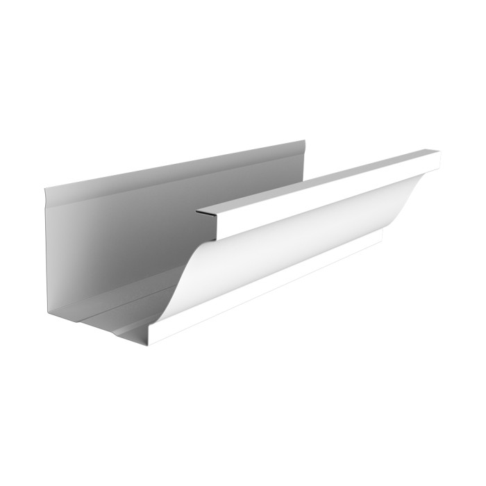 Желоб прямоугольный Vortex Lite 130мм 3м PE RAL 9003 сигнальный белый