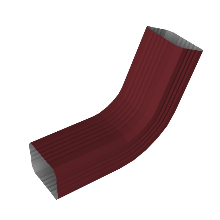 Колено стока гофрированное Vortex Lite 76х102мм PE RAL 3005 красное вино