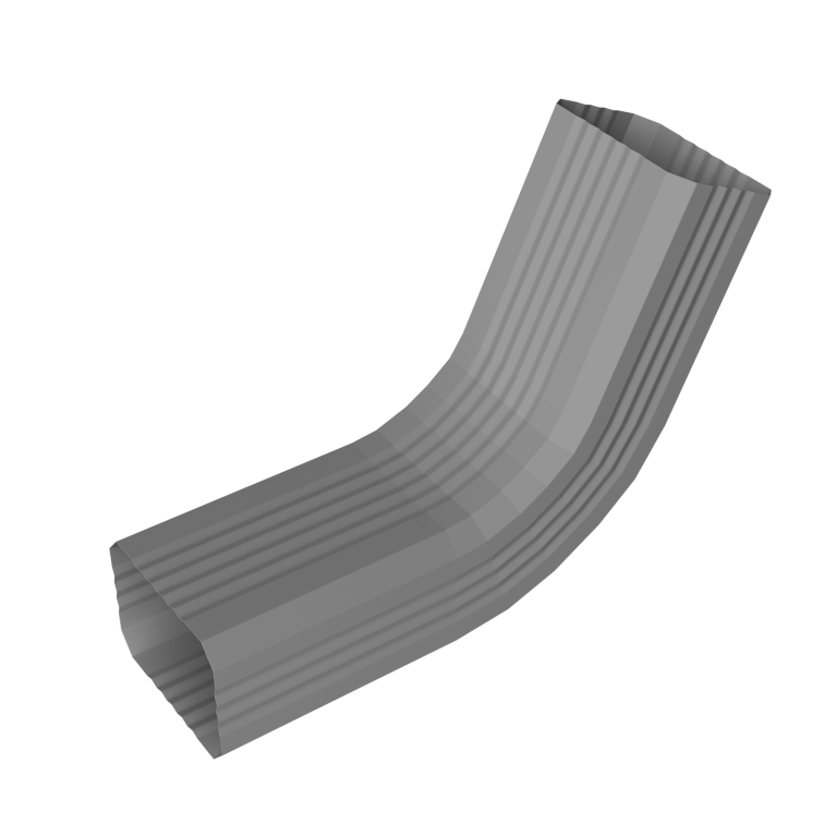 Колено стока гофрированное Vortex Lite 76х102мм PE RAL 7004 сигнальный серый