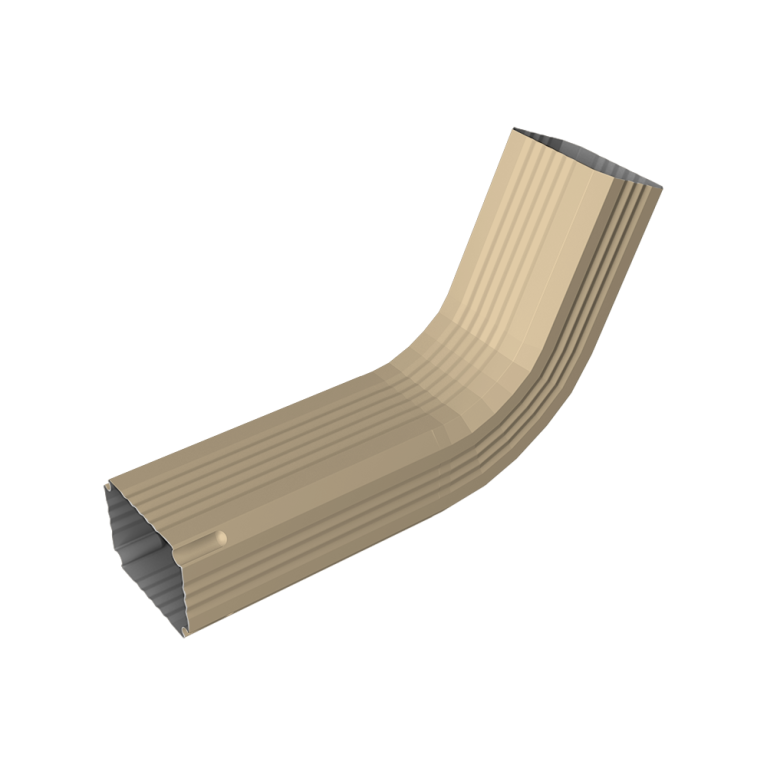 Колено трубы гофрированное Vortex Lite 76х102мм PE RAL 1014 слоновая кость