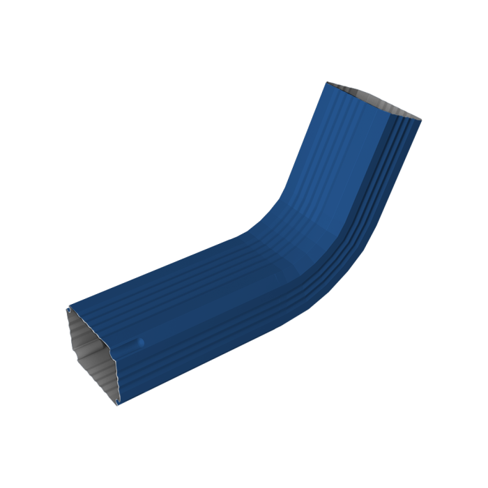 Колено трубы гофрированное Vortex Lite 76х102мм PE RAL 5002 ультрамариново-синий