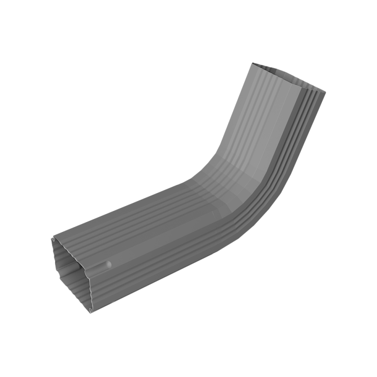 Колено трубы гофрированное Vortex Lite 76х102мм PE RAL 7004 сигнальный серый