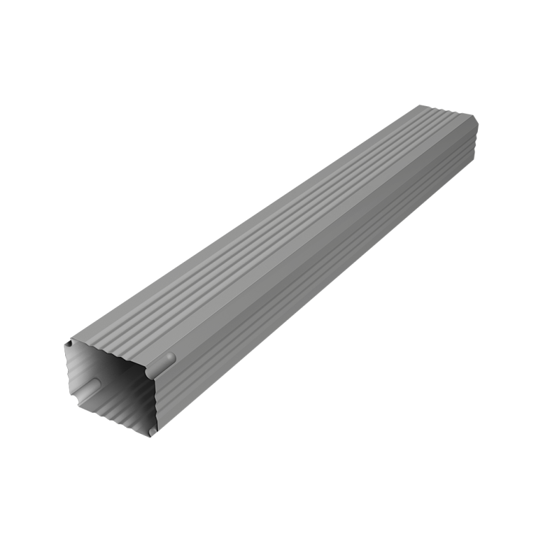 Труба гофрированная Vortex Lite 76х102х1000мм PE RAL 9006 бело-алюминиевый