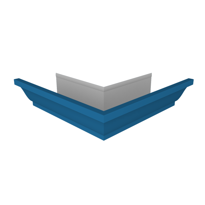 Угол желоба внешний Vortex Lite 130мм RAL 5005 сигнальный синий