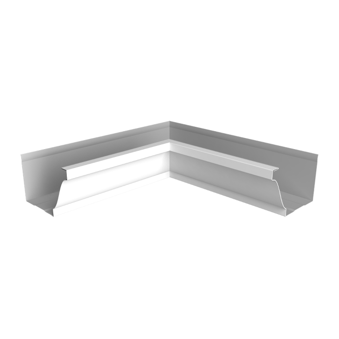 Угол желоба внутренний Vortex Lite 130мм NEW RAL 9003 сигнальный белый