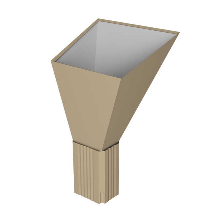 Воронка водосборная прямоугольная Vortex Lite PE RAL 1014 слоновая кость