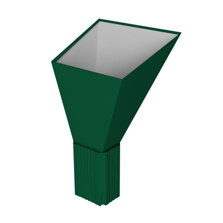 Воронка водосборная прямоугольная Vortex Lite PE RAL 6005 зеленый мох