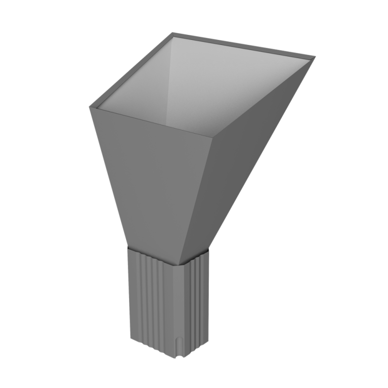 Воронка водосборная прямоугольная Vortex Lite PE RAL 7004 сигнальный серый