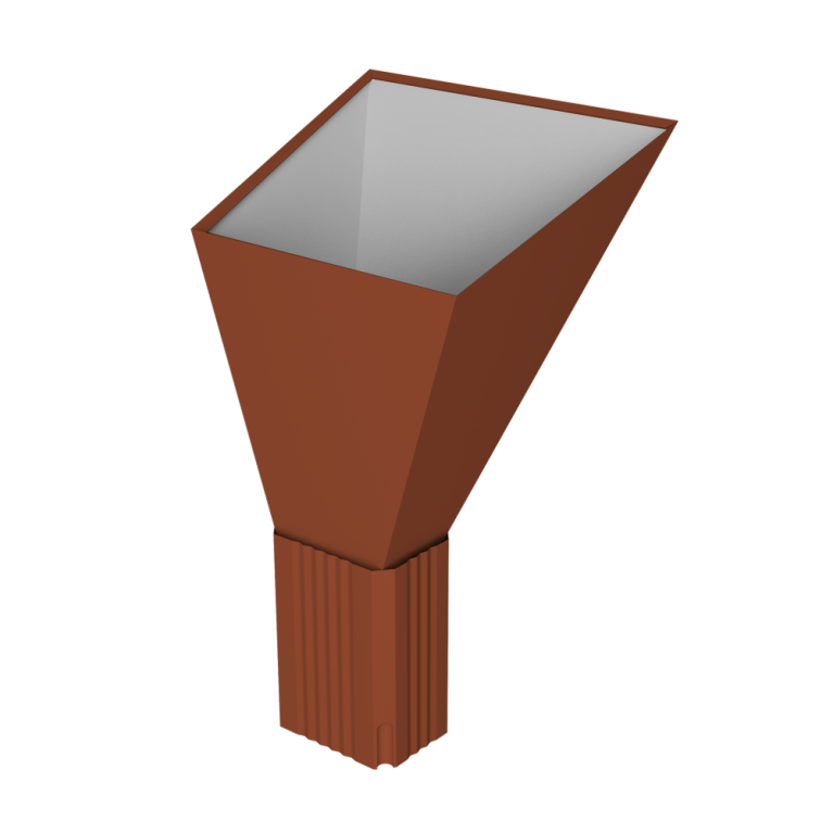 Воронка водосборная прямоугольная Vortex Lite PE RAL 8004 терракота
