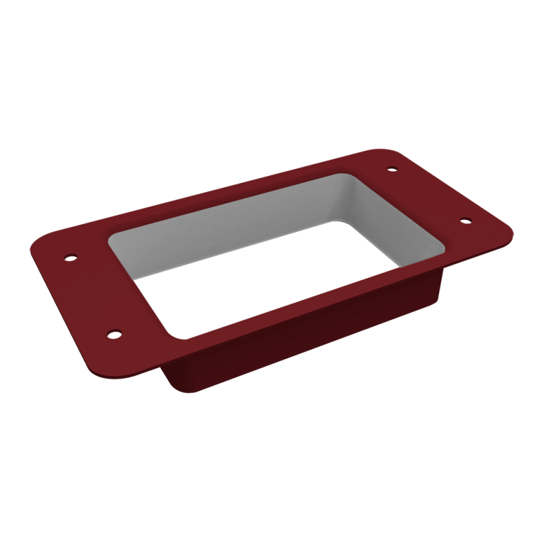 Воронка врезная прямоугольная Vortex Lite PE RAL 3005 красное вино