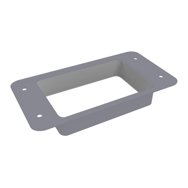 Воронка врезная прямоугольная Vortex Lite PE RAL 7004 сигнальный серый