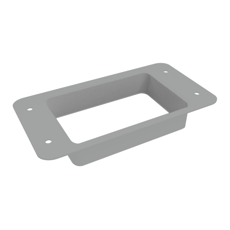 Воронка врезная прямоугольная Vortex Lite PE RAL 9006 бело-алюминиевый